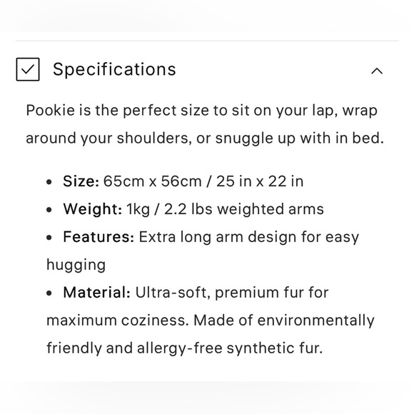 Pookie the Panda Weighted Stuffed Animal - Picture 4 of 4